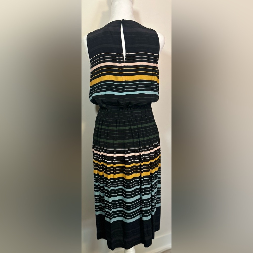 Ann Taylor Loft Sleeveless Striped Midi Dress  Size Medium NWT - Picture 4 of 13